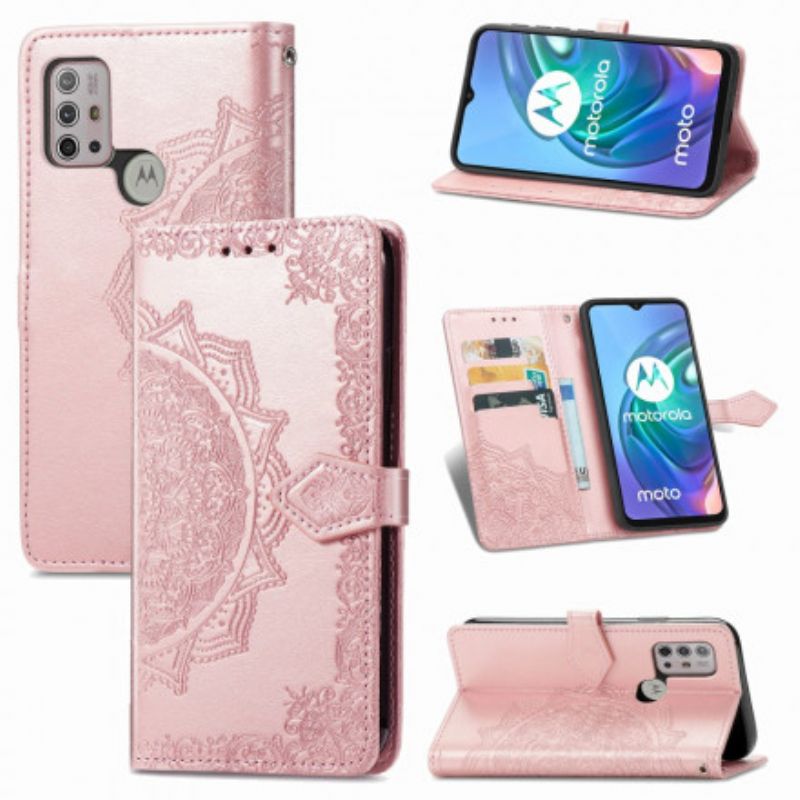 Folio-hoesje Moto G30 / G10 Telefoonhoesje Mandala Middeleeuwen