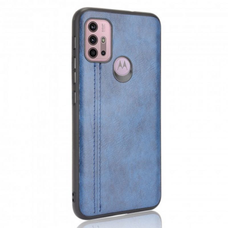 Hoesje Moto G30 / G10 Couture Leereffect Bescherming Hoesje