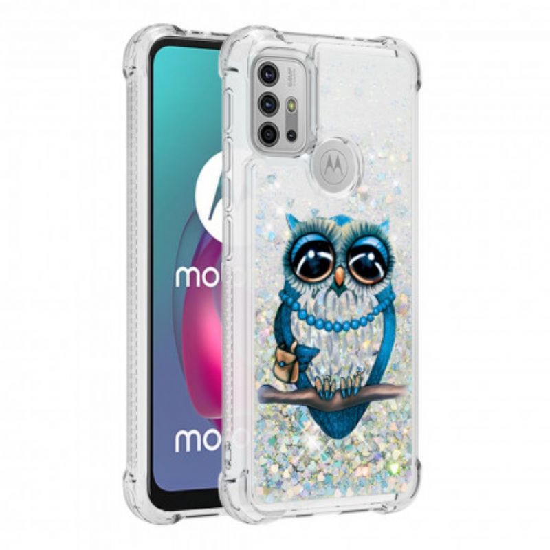 Hoesje Voor Moto G30 / G10 Miss Glitter Uil