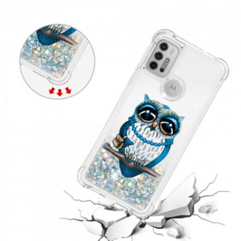 Hoesje Voor Moto G30 / G10 Miss Glitter Uil