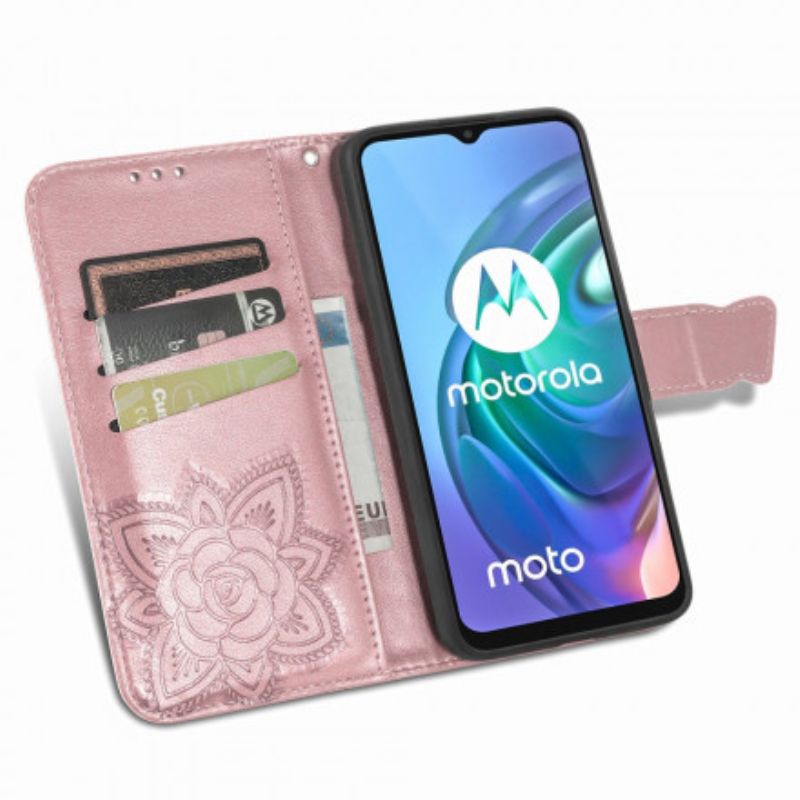 Leren Hoesje Moto G30 / G10 Halve Vlinder Bescherming Hoesje