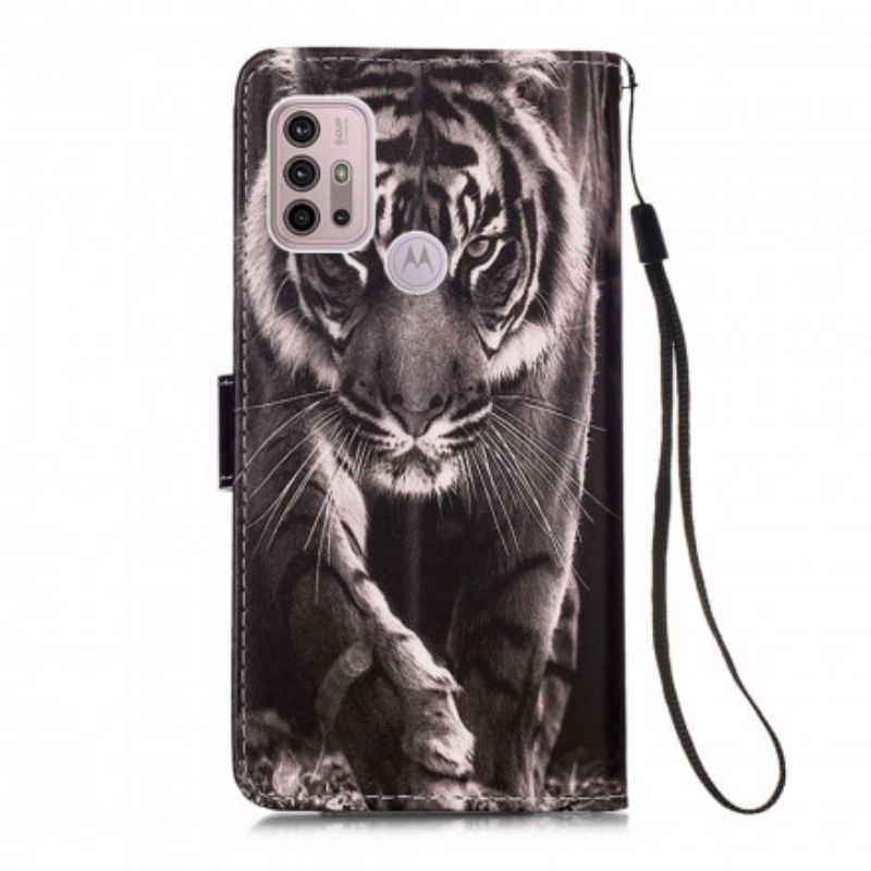Leren Hoesje Moto G30 / G10 Nachttijger