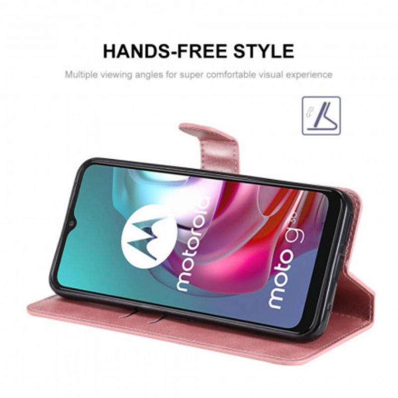 Leren Hoesje Voor Moto G30 / G10 Enkay Kunstleer