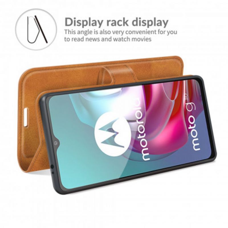 Leren Hoesje Voor Moto G30 / G10 Magnetische Sluiting