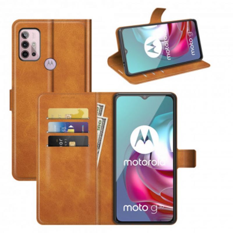Leren Hoesje Voor Moto G30 / G10 Magnetische Sluiting