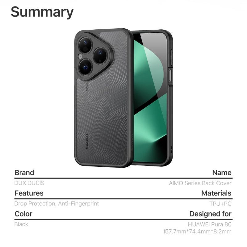 Case Hoesje Huawei Pura 80 Telefoonhoesje Aimo-serie Dux Ducis