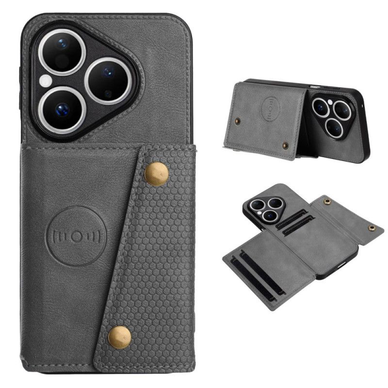 Cover Hoesje Huawei Pura 80 Telefoonhoesje Kaart Met Lederlook Houder