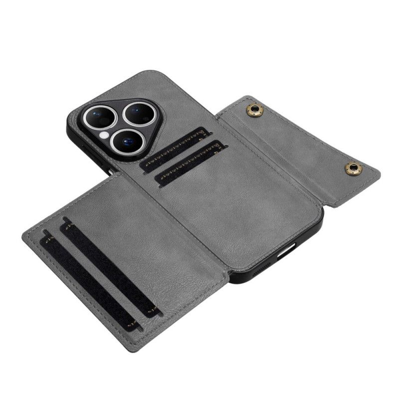 Cover Hoesje Huawei Pura 80 Telefoonhoesje Kaart Met Lederlook Houder