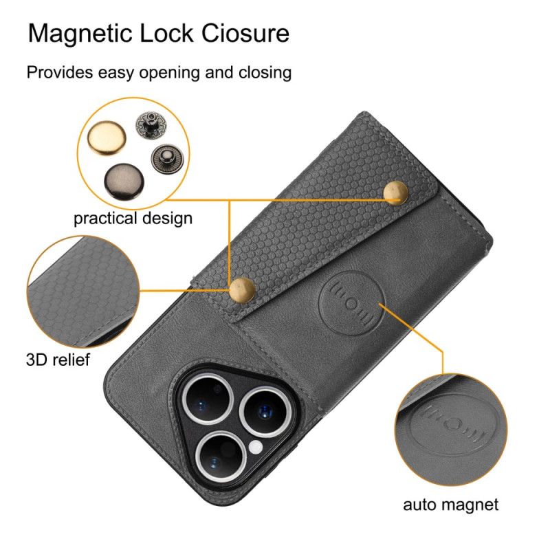 Cover Hoesje Huawei Pura 80 Telefoonhoesje Kaart Met Lederlook Houder