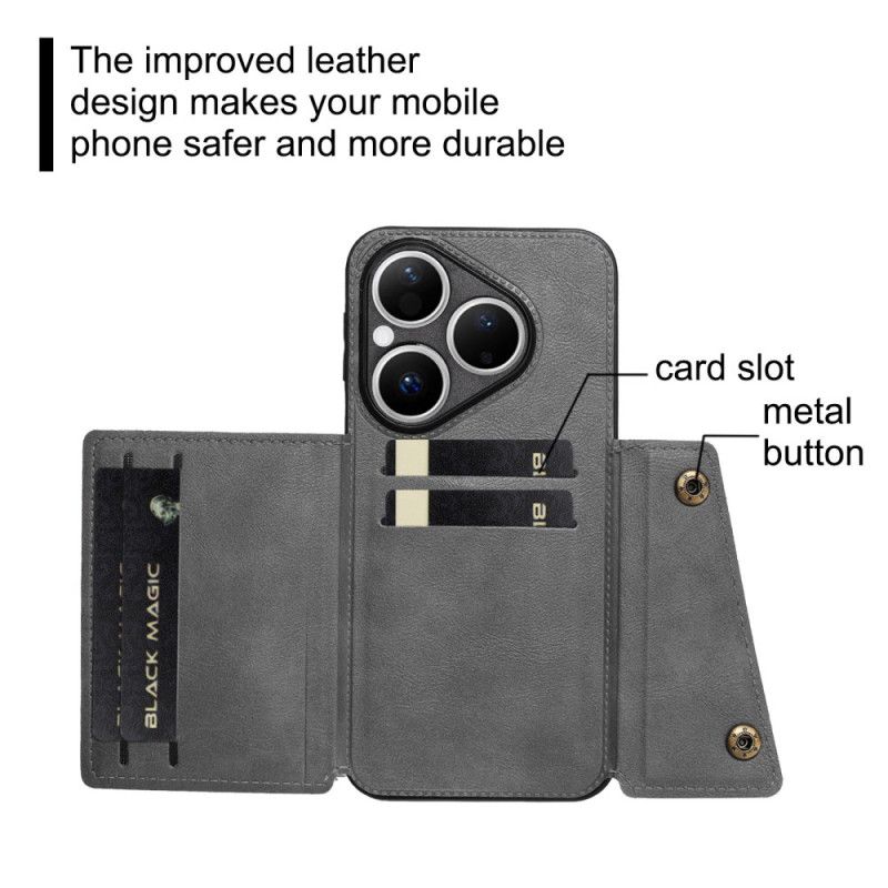 Cover Hoesje Huawei Pura 80 Telefoonhoesje Kaart Met Lederlook Houder