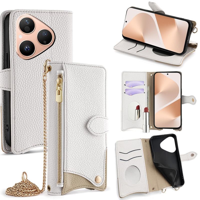 Folio-hoesje Huawei Pura 80 Portemonnee Met Ketting