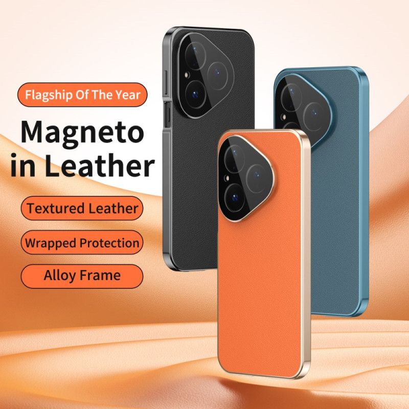 Hoesje Huawei Pura 80 Lederen Ontwerp En Gehard Glazen Schermbeschermer