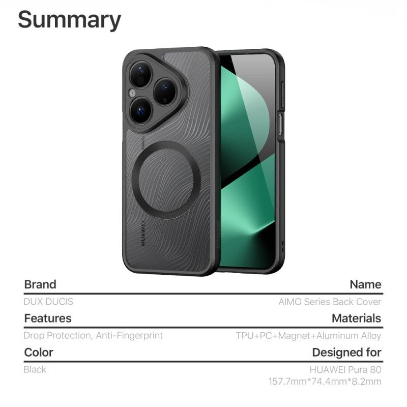 Hoesje Huawei Pura 80 Magsafe Aimo-serie Dux Ducis