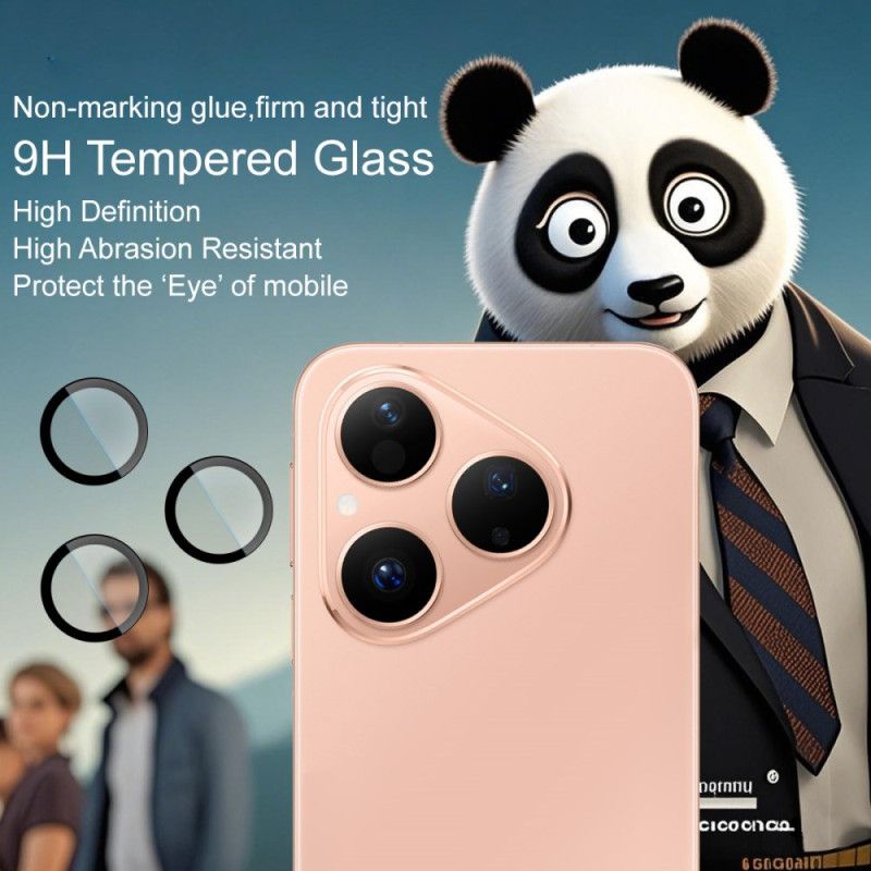 Lensbeschermer Van Gehard Glas Voor Huawei Pura 80 Met Zelfpositionerend Frame (zwarte Cirkels)