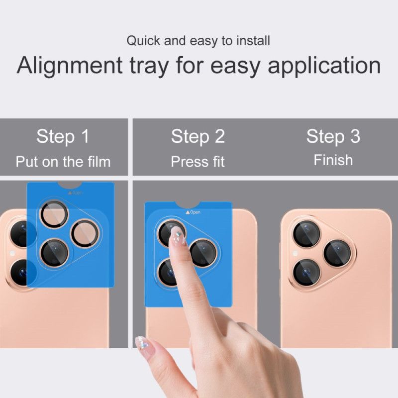 Lensbeschermer Van Gehard Glas Voor Huawei Pura 80 Met Zelfpositionerend Frame (zwarte Cirkels)