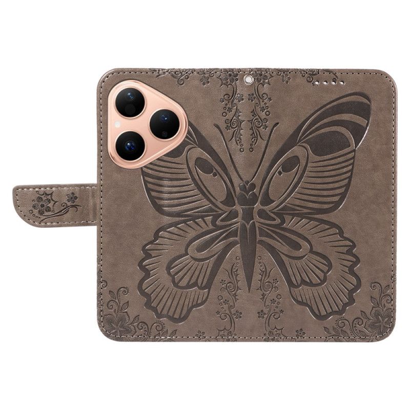 Leren Hoesje Huawei Pura 80 Grafische Vlinder