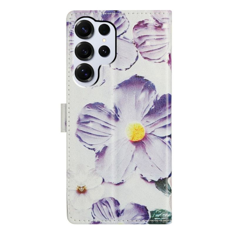 Bescherming Hoesje Samsung Galaxy S26 Ultra Paarse Bloemen