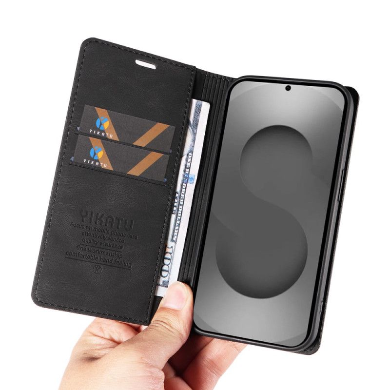 Folio-hoesje Samsung Galaxy S26 Ultra Telefoonhoesje Yikatu Suède-effect