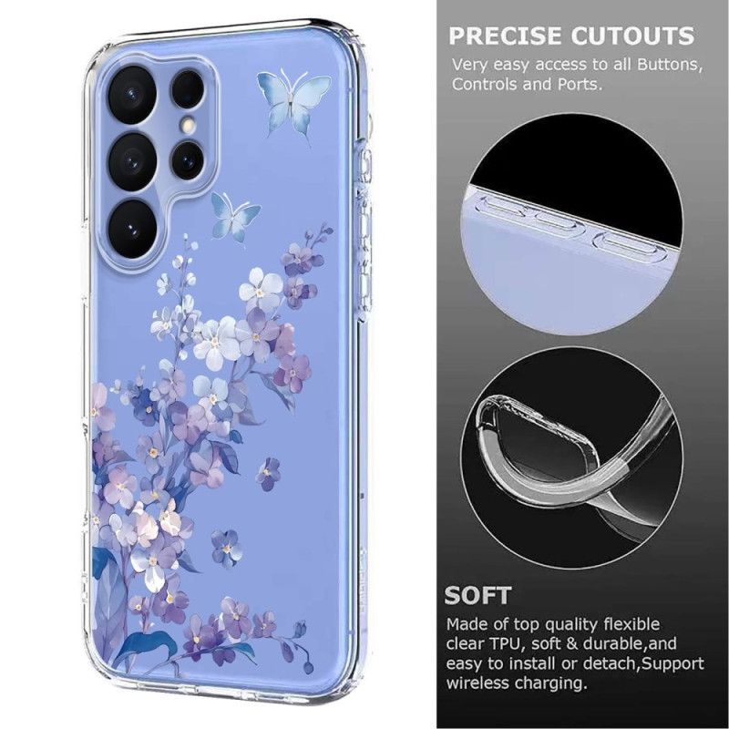 Hoesje Voor Samsung Galaxy S26 Ultra Vlinders En Bloemen