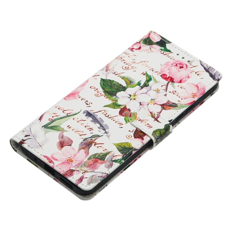 Leren Hoesje Samsung Galaxy S26 Ultra Bloemenpoëzie Bescherming Hoesje