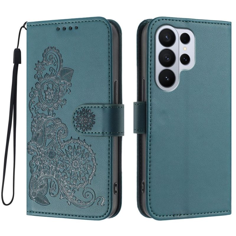 Leren Hoesje Samsung Galaxy S26 Ultra Kanten Mandala