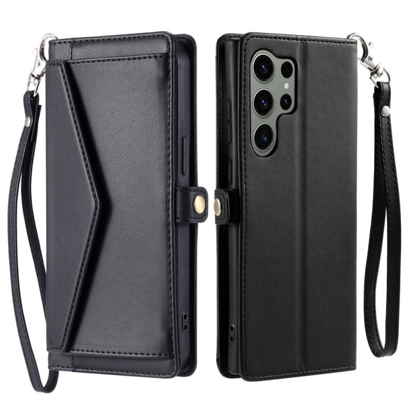 Leren Hoesje Voor Samsung Galaxy S26 Ultra Clutch