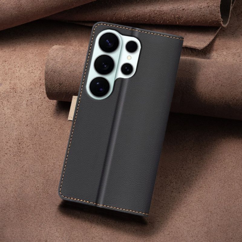 Leren Hoesje Voor Samsung Galaxy S26 Ultra Tweekleurige Binfen Kleur