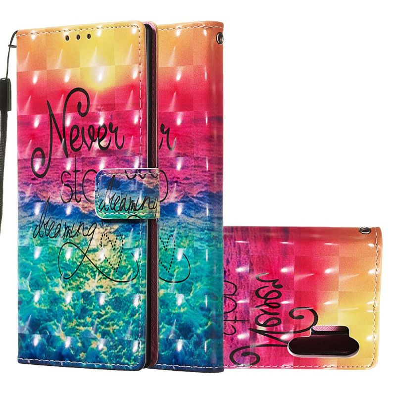 Bescherming Hoesje Samsung Galaxy Note 10 Plus Telefoonhoesje Stop Nooit Met Dromen