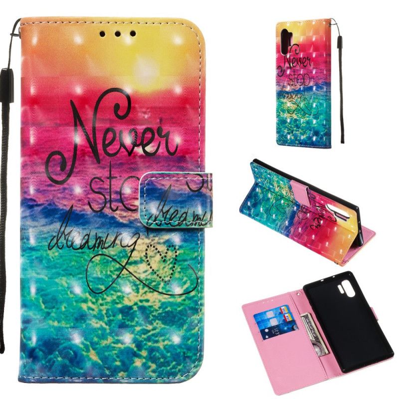Bescherming Hoesje Samsung Galaxy Note 10 Plus Telefoonhoesje Stop Nooit Met Dromen