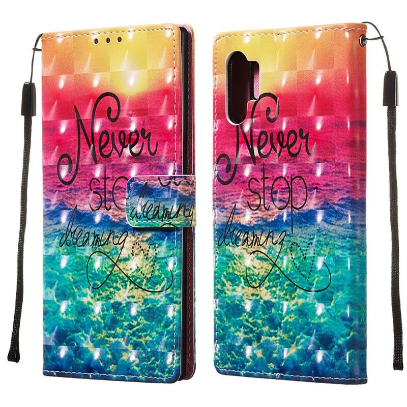 Bescherming Hoesje Samsung Galaxy Note 10 Plus Telefoonhoesje Stop Nooit Met Dromen
