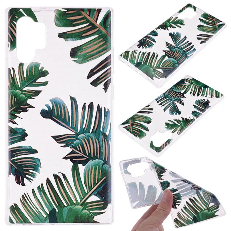 Case Hoesje Samsung Galaxy Note 10 Plus Telefoonhoesje Groene Bladeren