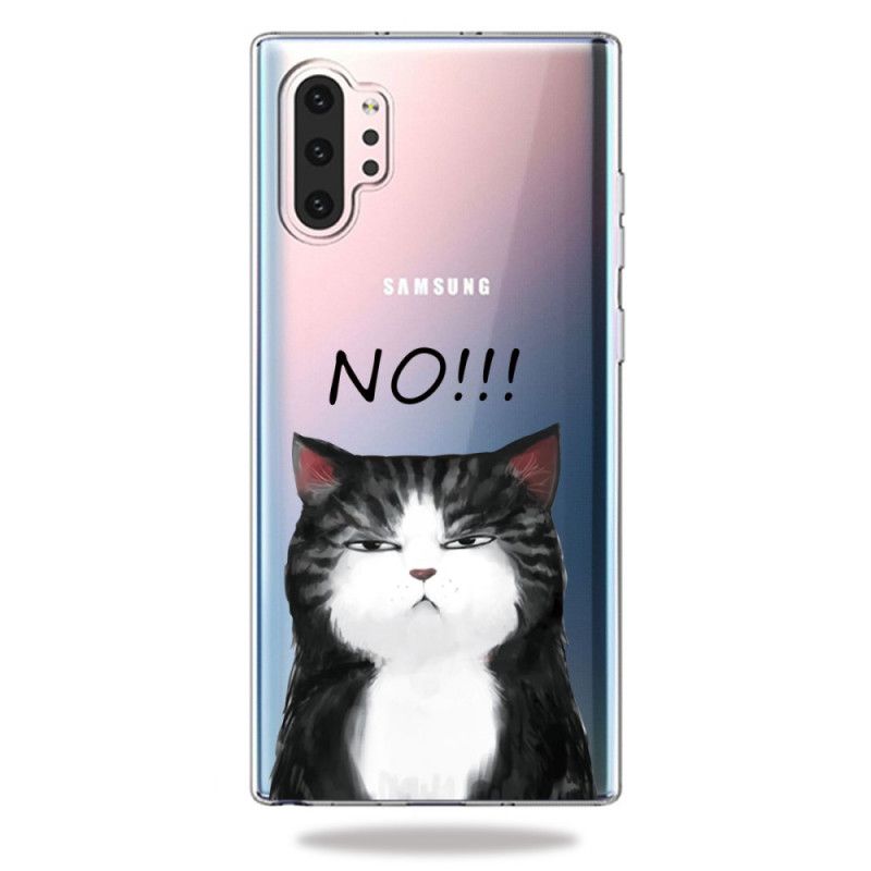 Cover Hoesje Samsung Galaxy Note 10 Plus Telefoonhoesje De Kat Die Nee Zegt