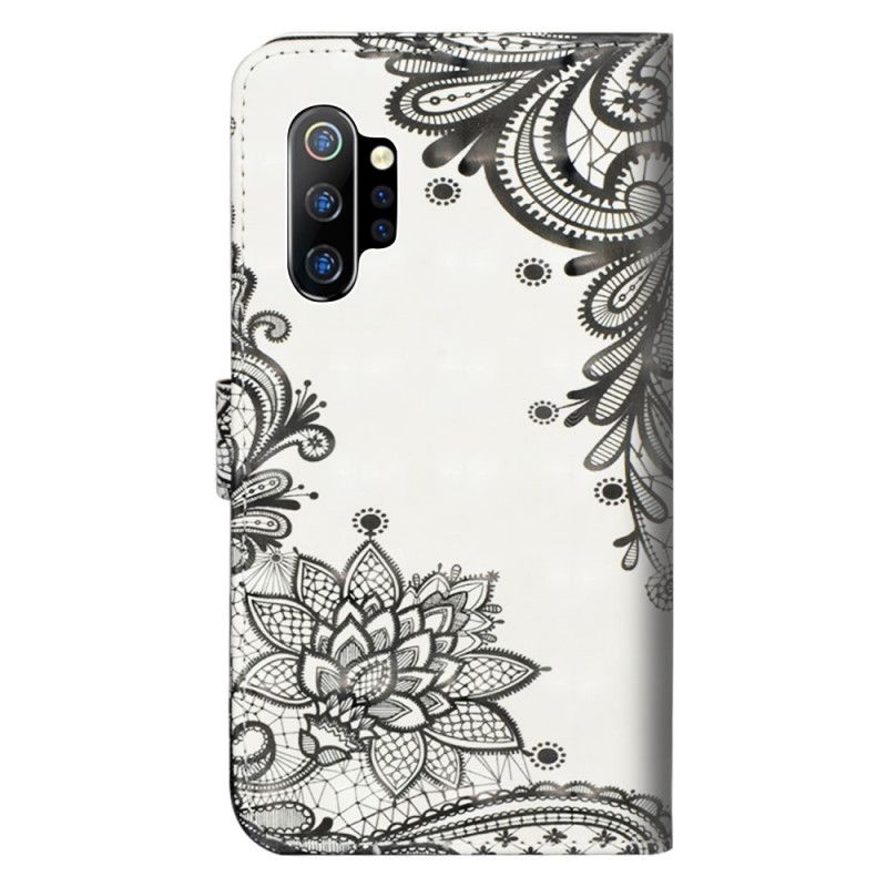 Flip Case Leren Samsung Galaxy Note 10 Plus Chique Kant