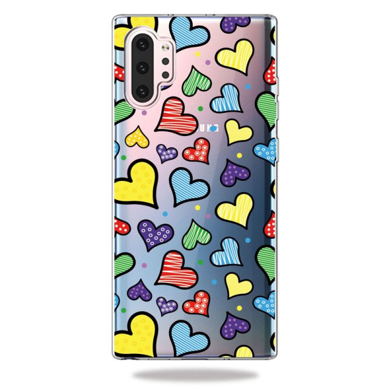 Hoesje Samsung Galaxy Note 10 Plus Veelkleurige Harten