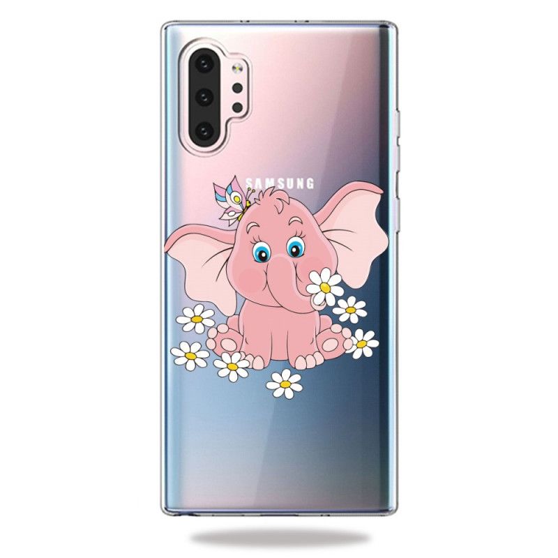 Hoesje voor Samsung Galaxy Note 10 Plus Transparant Roze Olifant