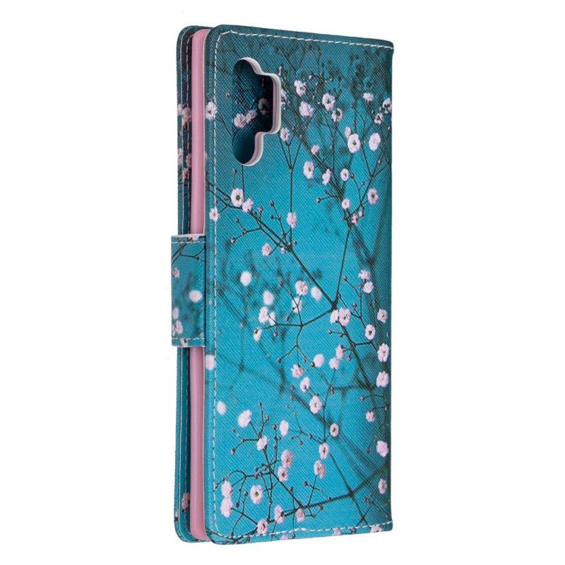 Leren Hoesje Samsung Galaxy Note 10 Plus Bloeiende Boom