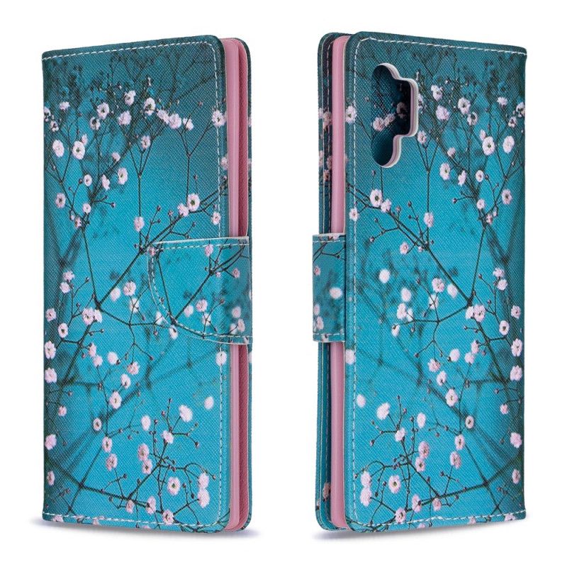 Leren Hoesje Samsung Galaxy Note 10 Plus Bloeiende Boom