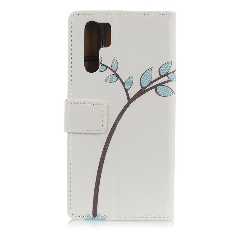 Leren Hoesje Samsung Galaxy Note 10 Plus Paar Uilen In De Boom