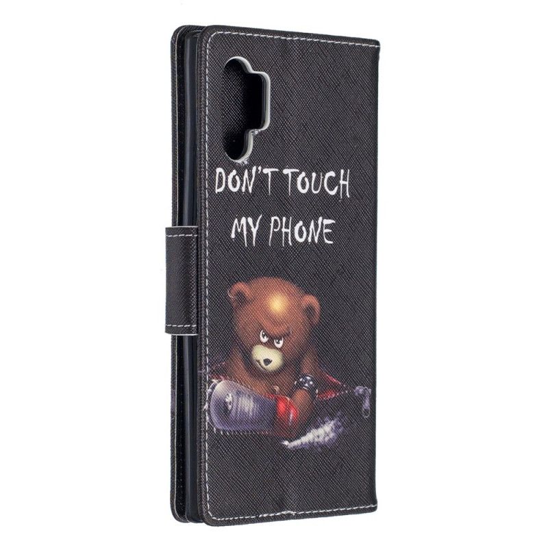 Leren Hoesje voor Samsung Galaxy Note 10 Plus Gevaarlijke Beer