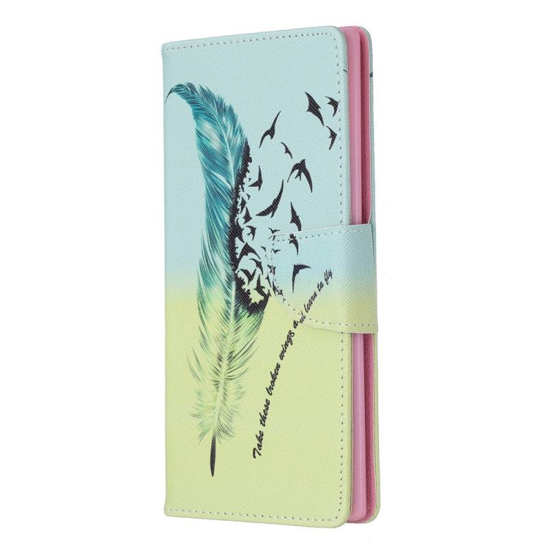 Leren Hoesje voor Samsung Galaxy Note 10 Plus Leren Vliegen