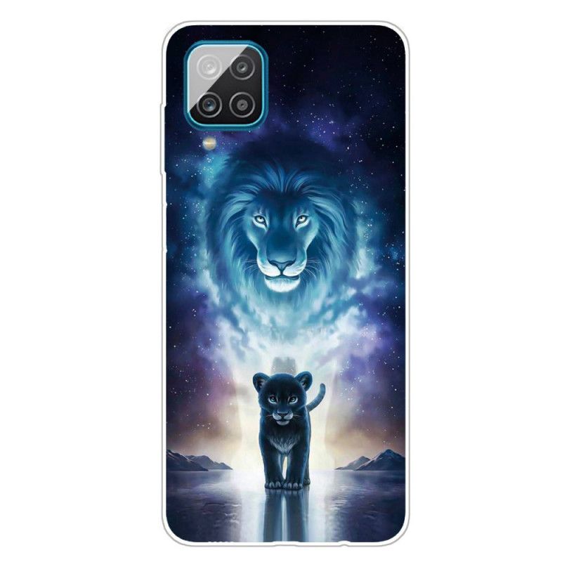 Case Hoesje Samsung Galaxy A12 Telefoonhoesje Leeuwenwelp