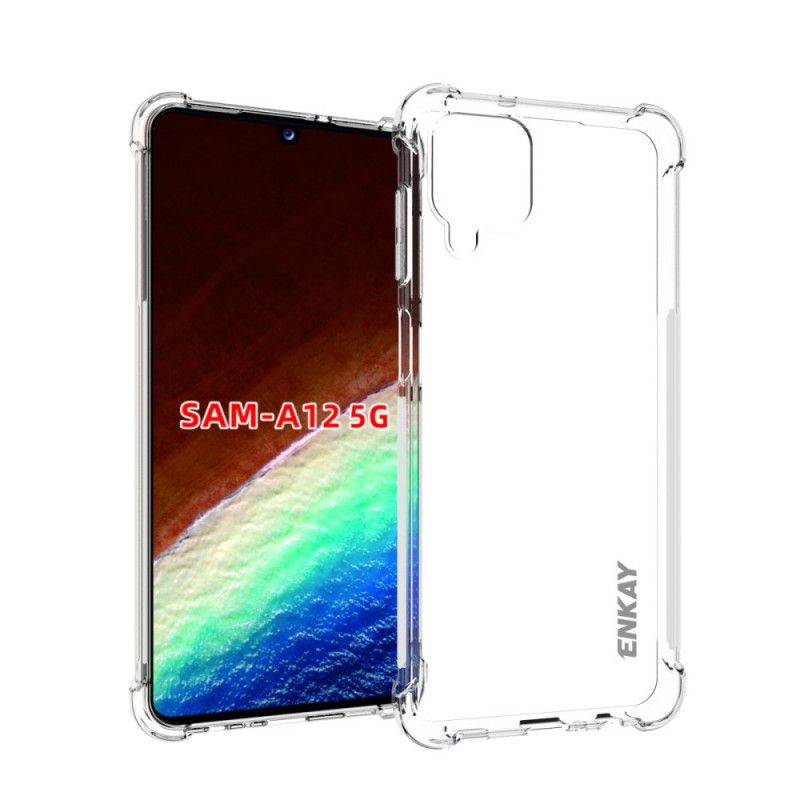 Case Hoesje Samsung Galaxy A12 Telefoonhoesje Transparant Enkay