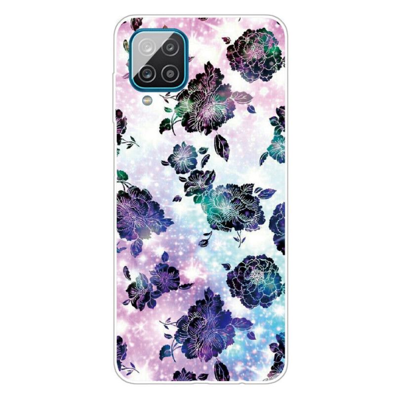 Cover Hoesje Samsung Galaxy A12 Telefoonhoesje Kleurrijke Vintage Bloemen