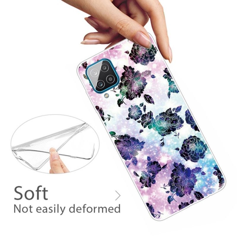 Cover Hoesje Samsung Galaxy A12 Telefoonhoesje Kleurrijke Vintage Bloemen