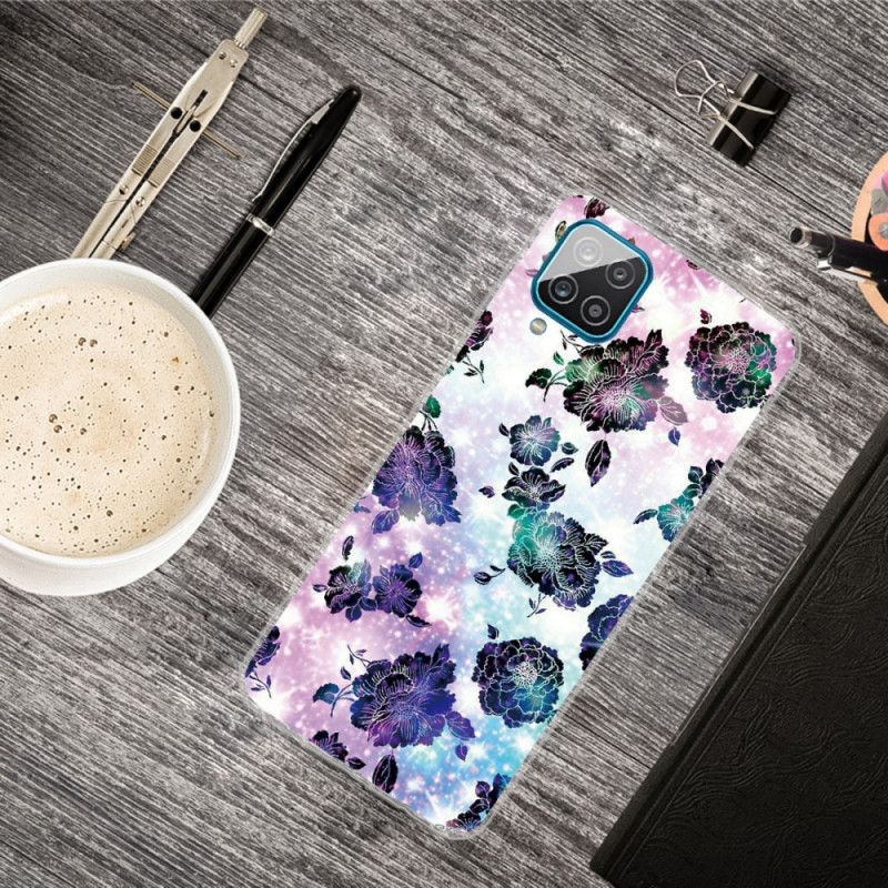 Cover Hoesje Samsung Galaxy A12 Telefoonhoesje Kleurrijke Vintage Bloemen