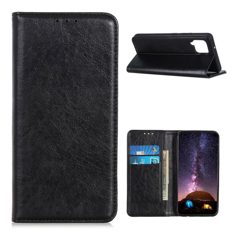 Folio-hoesje Samsung Galaxy A12 Rood Zwart Splitleder Stijl
