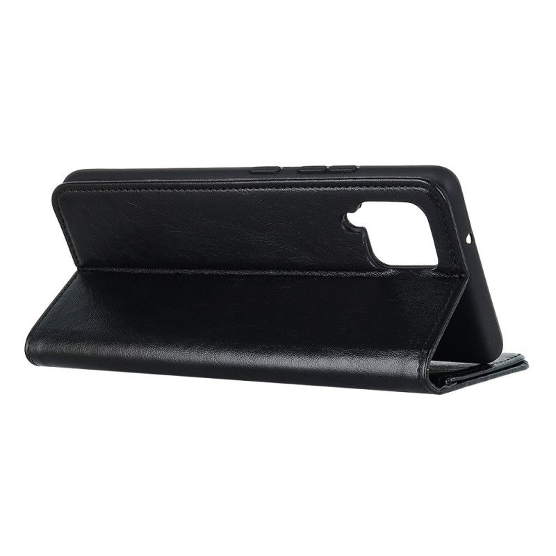 Folio-hoesje Samsung Galaxy A12 Rood Zwart Splitleder Stijl