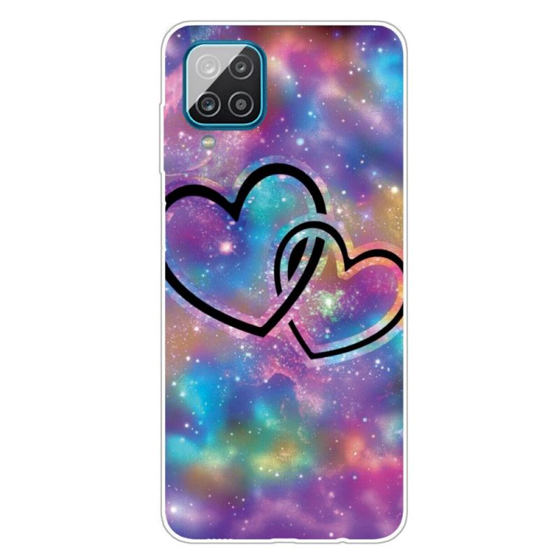 Hoesje Samsung Galaxy A12 Geketende Harten