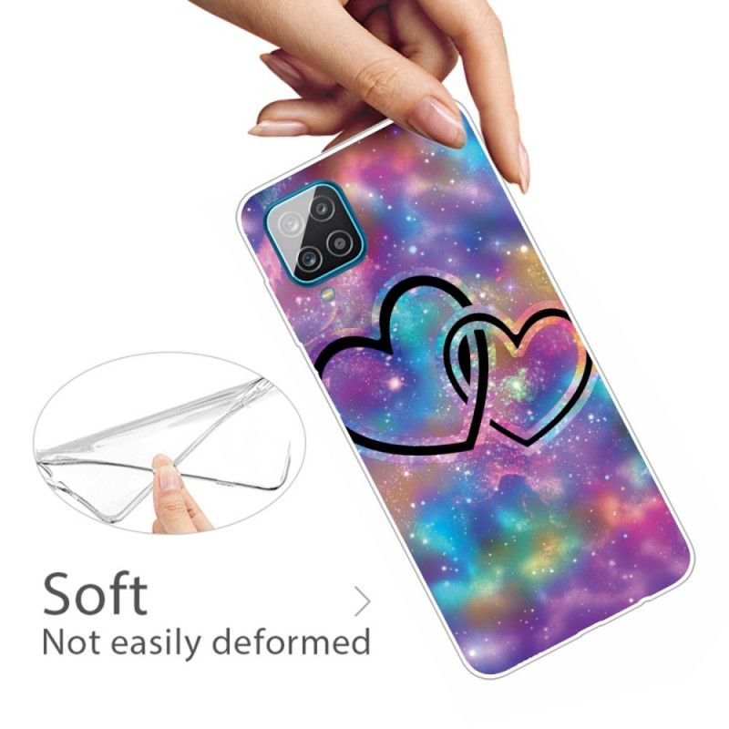 Hoesje Samsung Galaxy A12 Geketende Harten