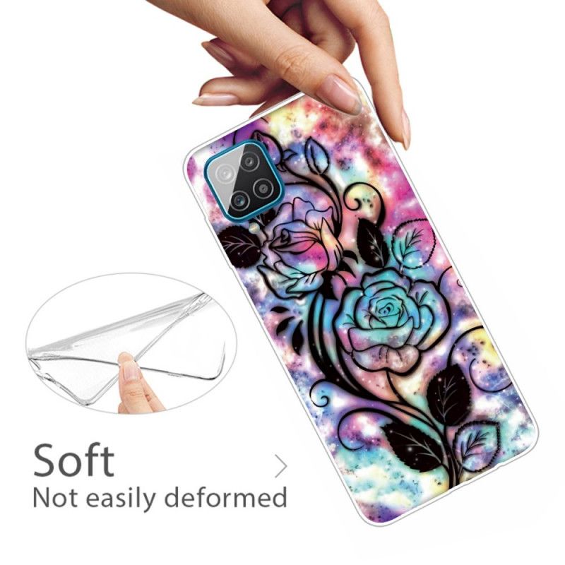 Hoesje Samsung Galaxy A12 Grafische Bloem